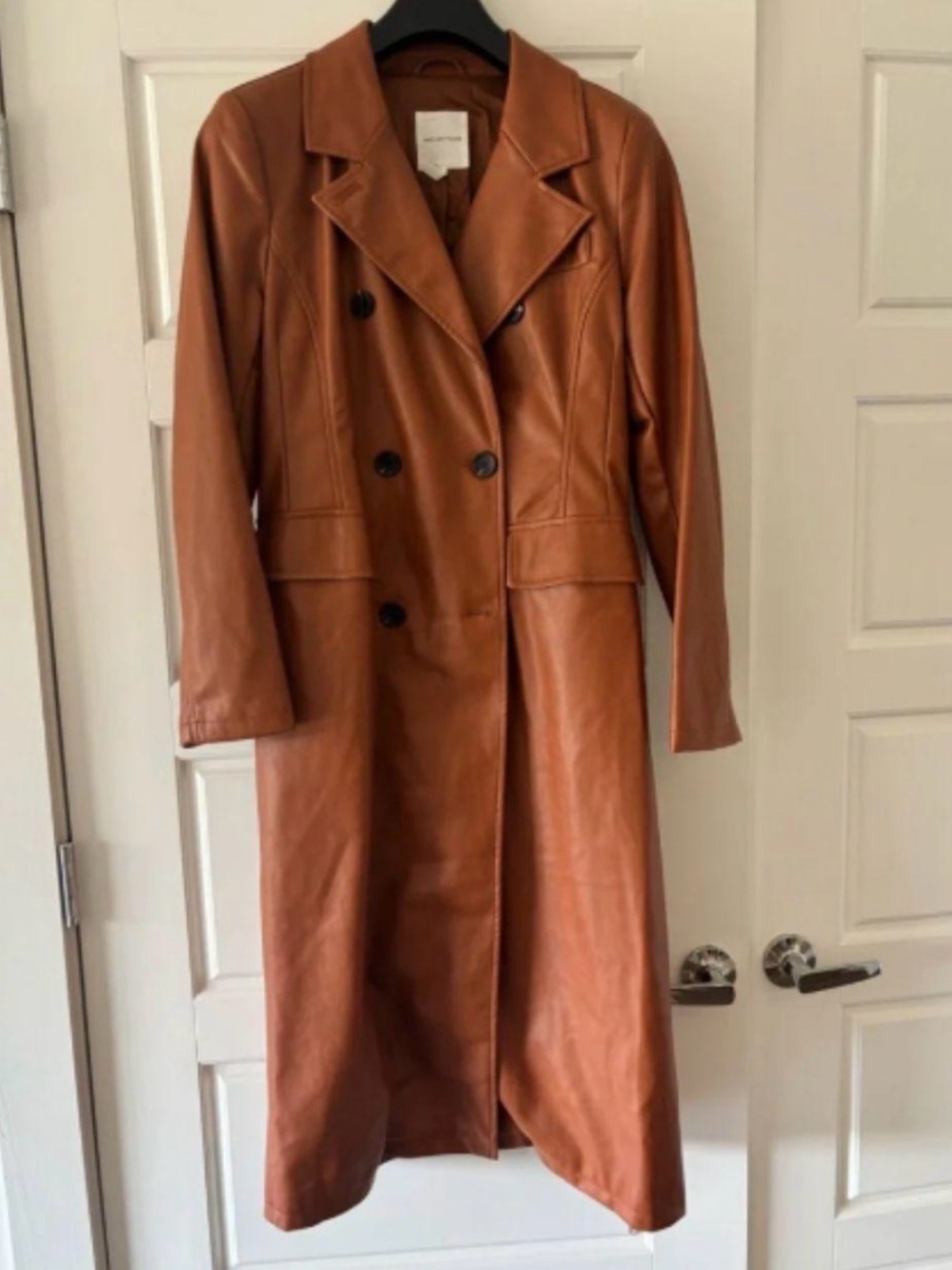 Avec Les Filles Faux Leather Trench Coat - Picture 4 of 4